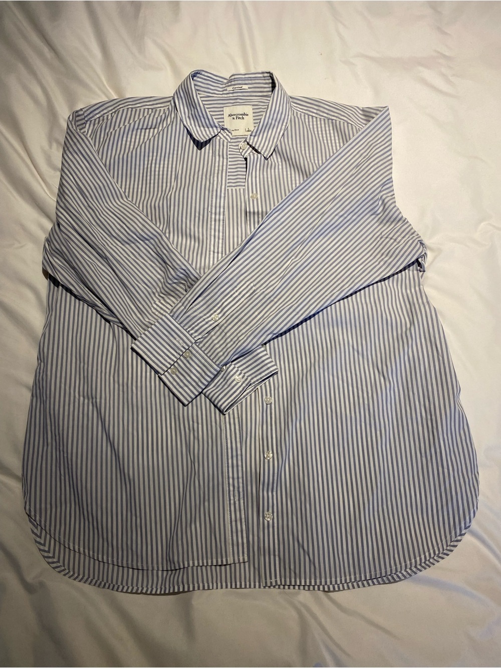 Abercrombie & Fitch Blue Stripe Button-Down Shirt